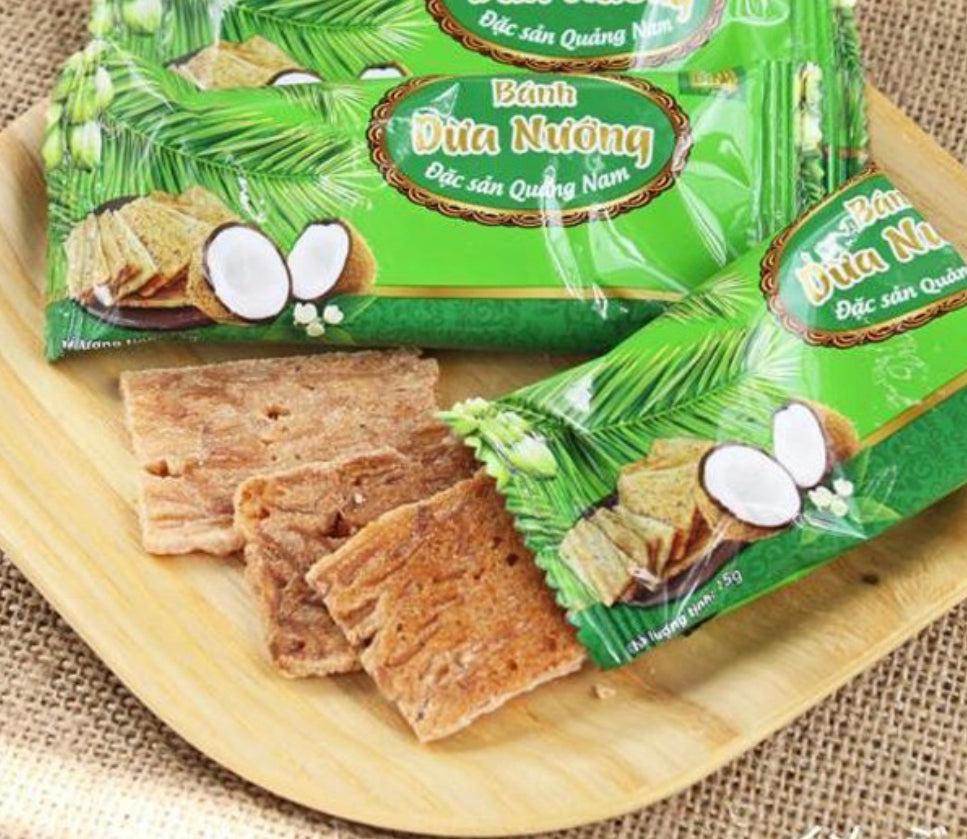 Grilled Coconut Cookies/ Banh Dua Nuong Quang Nam 200g