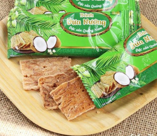 Grilled Coconut Cookies/ Banh Dua Nuong Quang Nam 200g