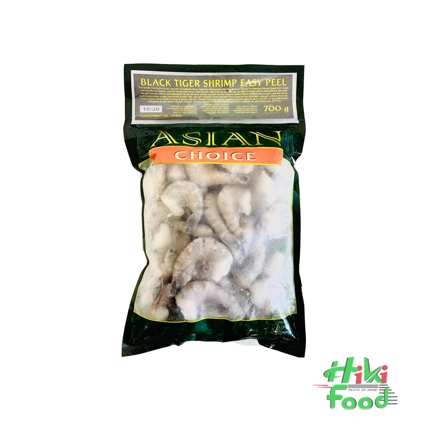 A1 - Headless Shell-on Black Tiger Shrimp 16/20 1kg (70%)