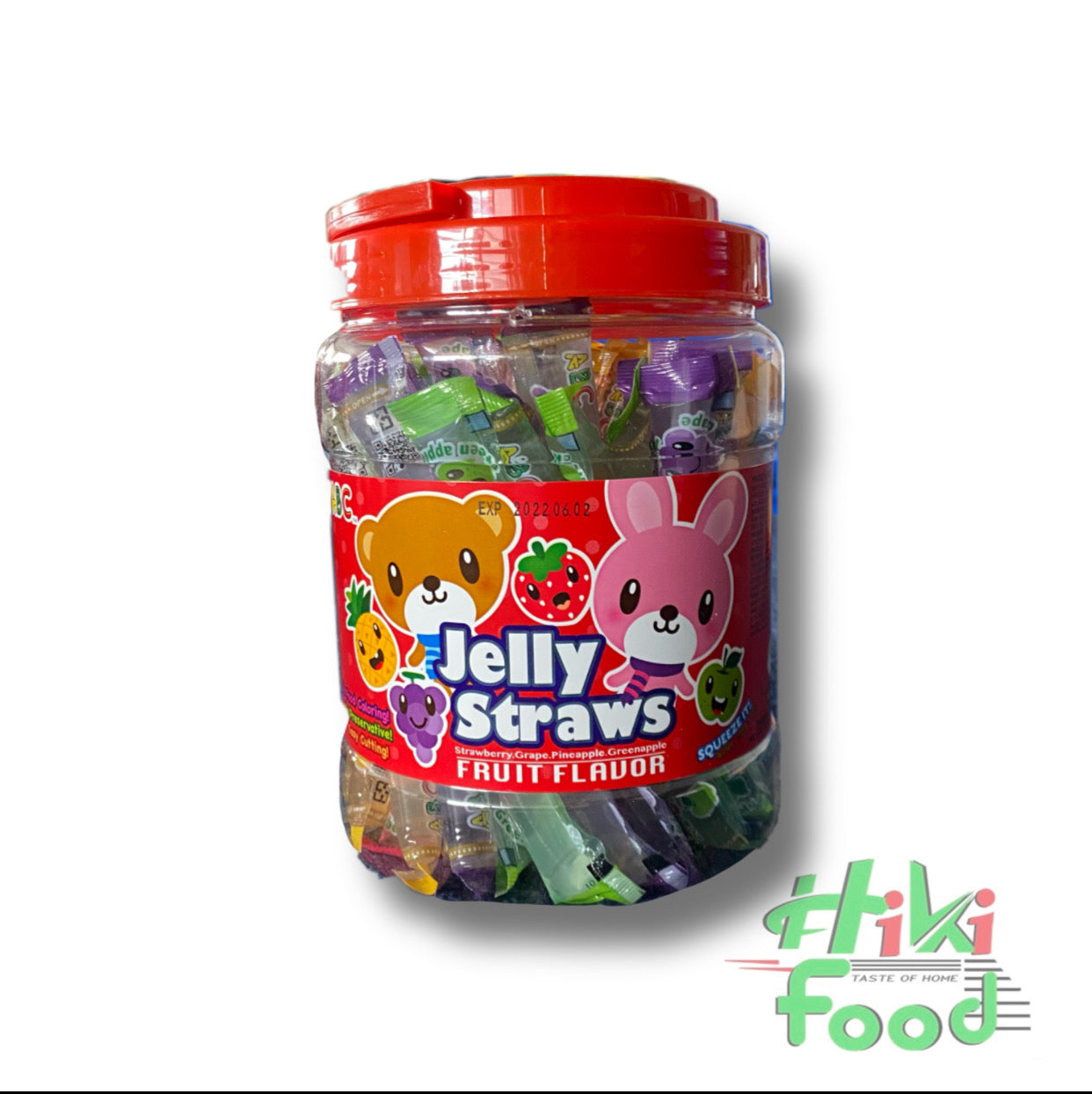ABC Jelly Straw Jar Cutie Animal 800g