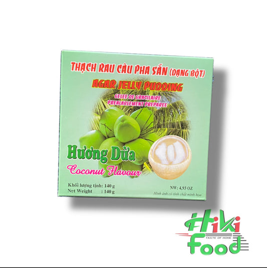L1 - 3K Agar Coconut Pudding 5 Packs /Thach Rau Cau Dua 140g 5 Hộp