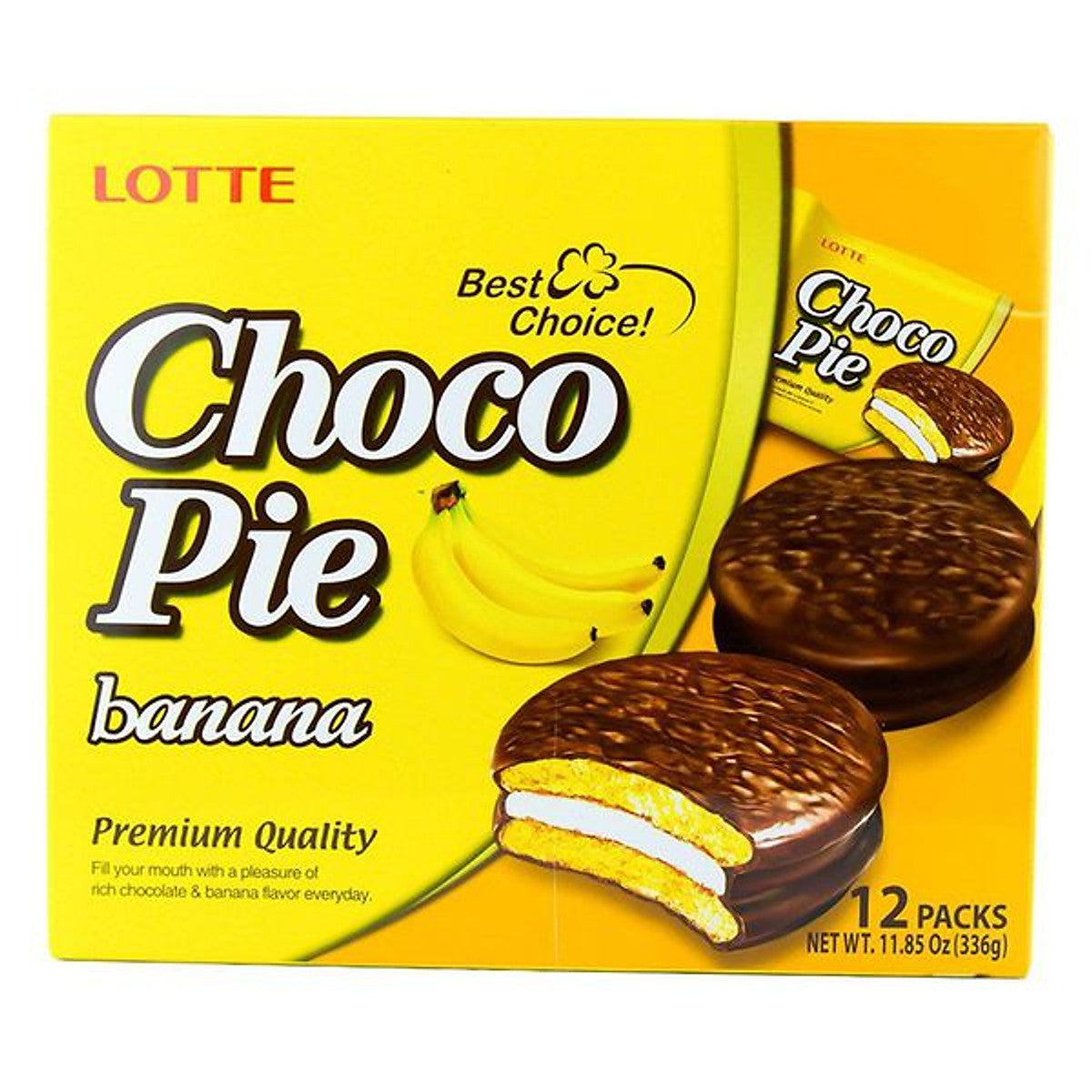 ORION Chocopie Banana 12 Pcs/ Chocopie Chuoi 12 Cai [ BBD : 16/03/2022]