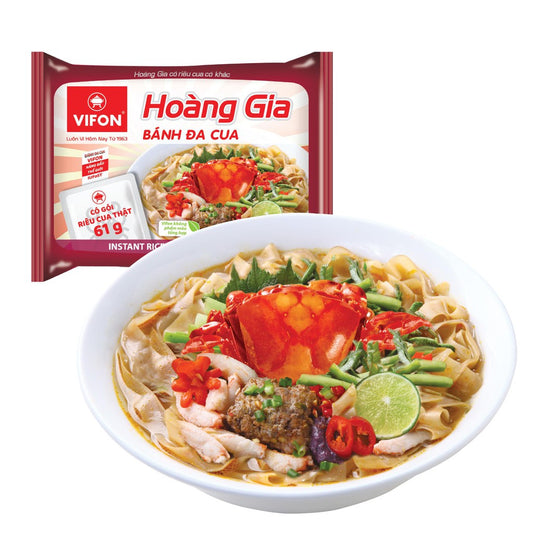 Hoang Gia Instant Rice Pancake With Crab Sauce/ Banh Da Cua Co Goi Rieu 61g