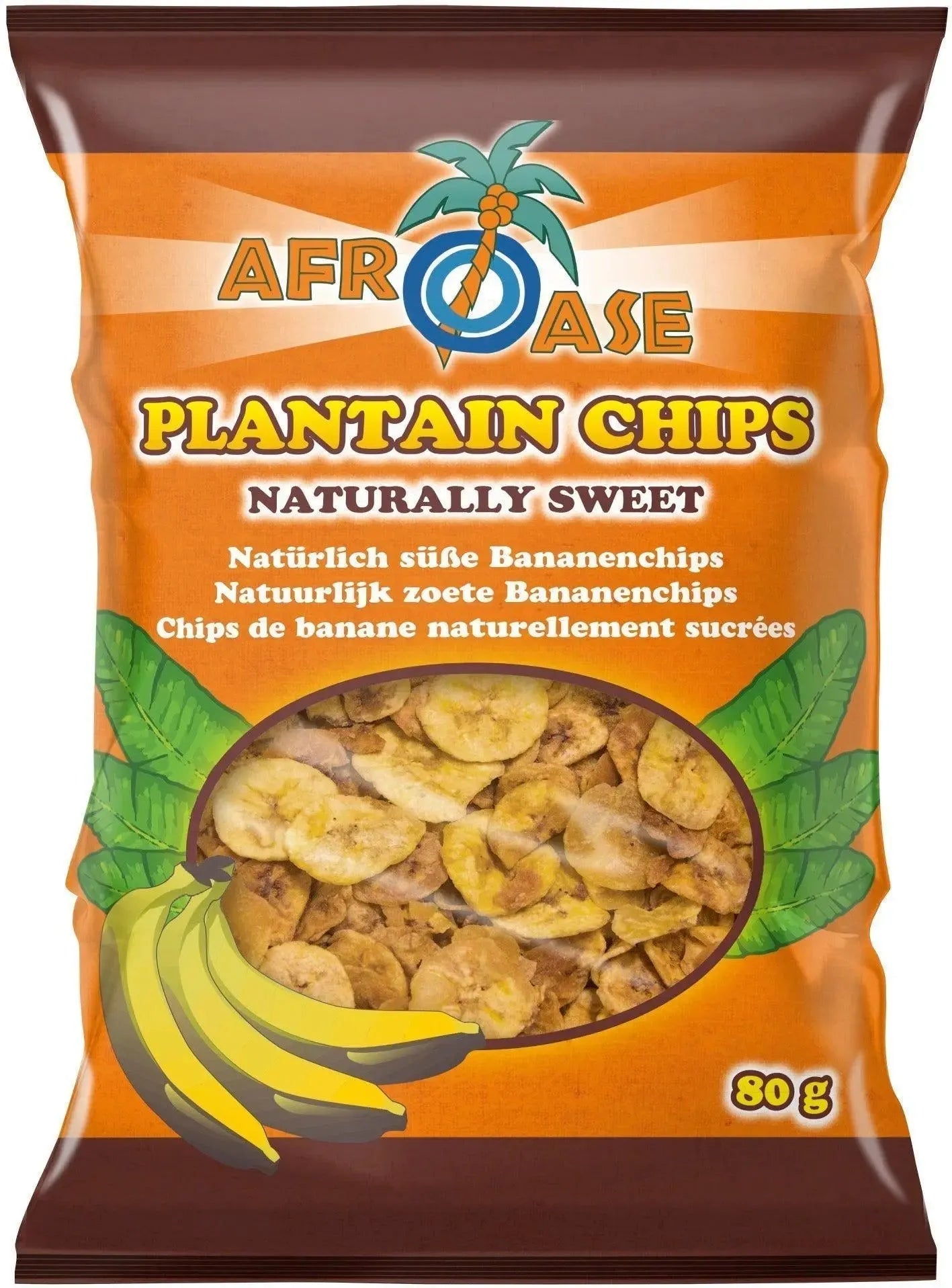 Afroase Plantain Chips Sweet - 80g-Global Food Hub