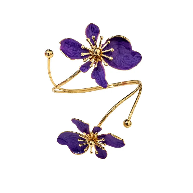 Arm Cuff Jewellery for Women (Upper Arm Bracelet) - Purple-Global Food Hub