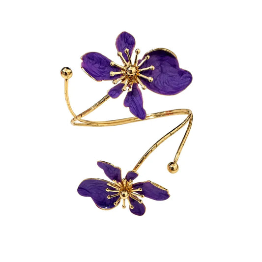 Arm Cuff Jewellery for Women (Upper Arm Bracelet) - Purple-Global Food Hub