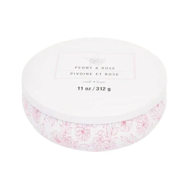 Ashland Home Fragrance 3-wick Tin Candles Peony & Rose - 312g-Global Food Hub