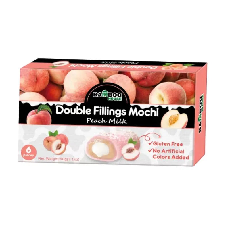 Bamboo House Double Filling Peach Mochi - 90g-Global Food Hub