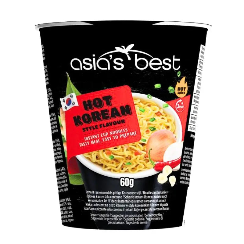 Best Before 1 April 2026 - Asia's Best Instant Noodle Hot Korean Cup - 60g-Global Food Hub