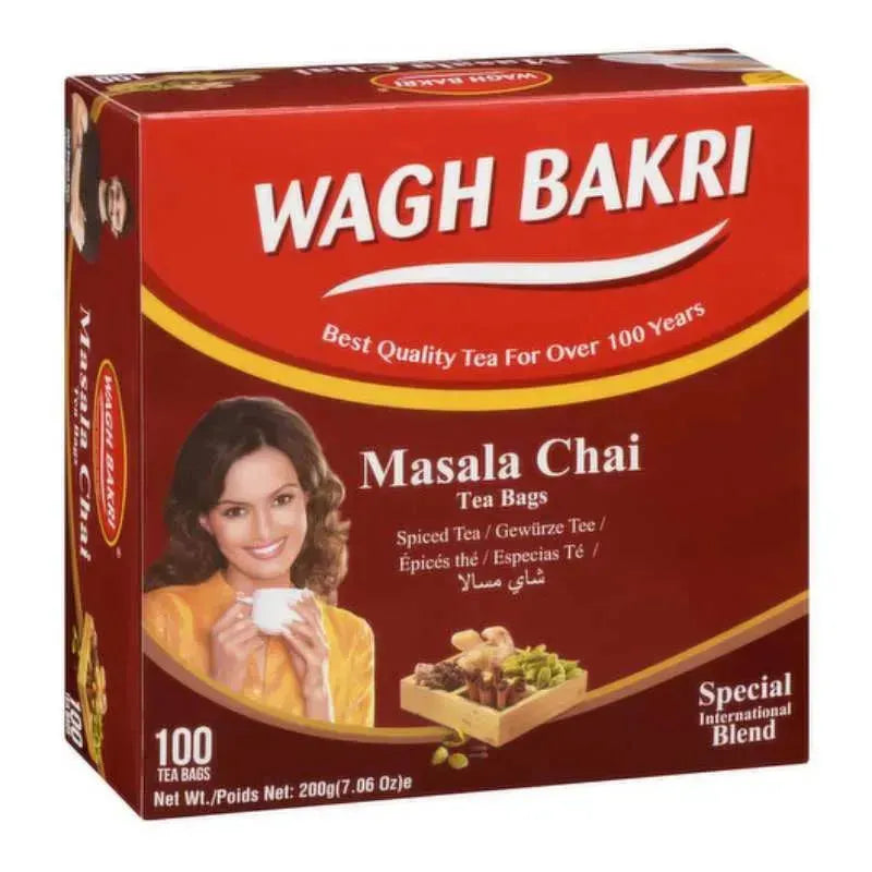 Best Before 30th September 2026 - Wagh Bakri Masala Chai/ Tea bags - 200g / 100 bags-Global Food Hub