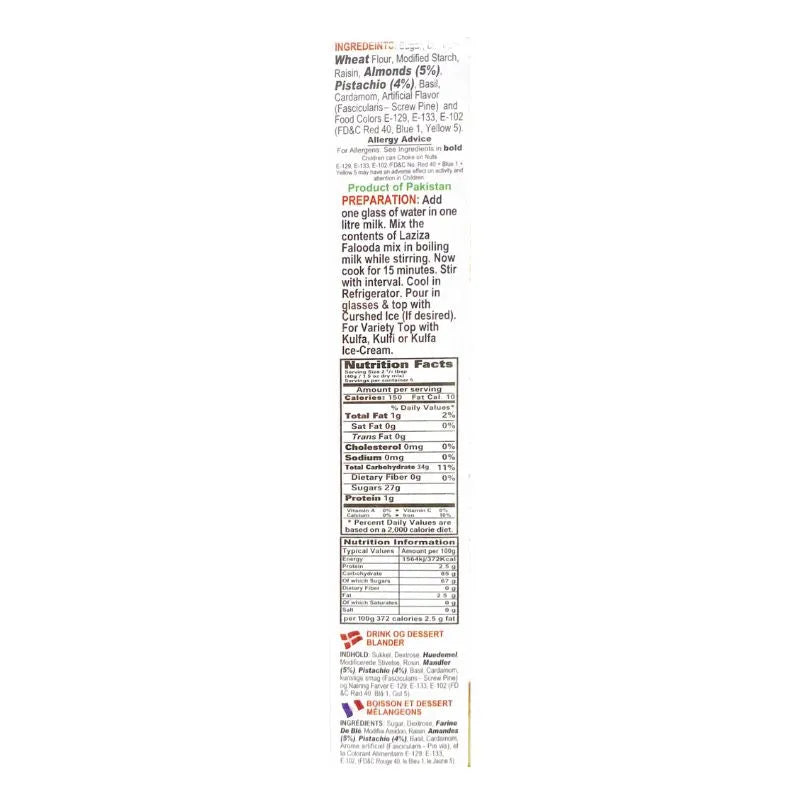 Best Before 30th Nov'26 Laziza - Falooda Mix (Rabri) - 200g-Global Food Hub