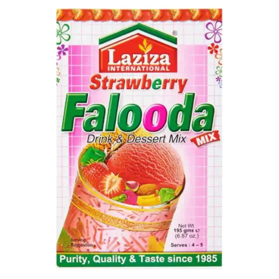 Best Before 30th Nov'26 Laziza Falooda Mix (Strawberry) - 195g-Global Food Hub