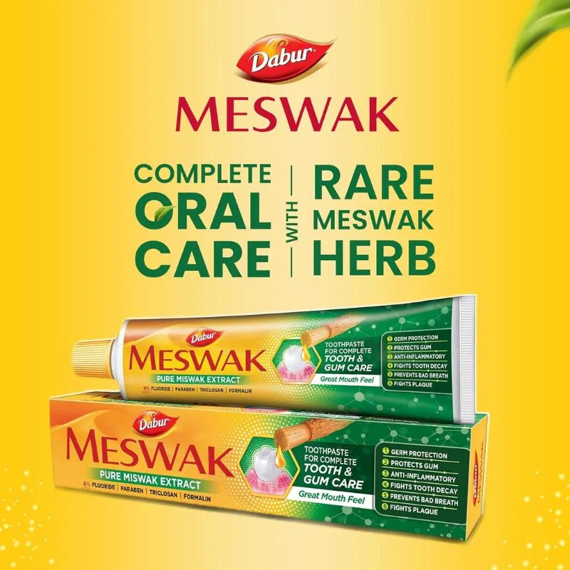 Best Before 31 August 2026 - Dabur Meswak Toothpaste - 100g-Global Food Hub