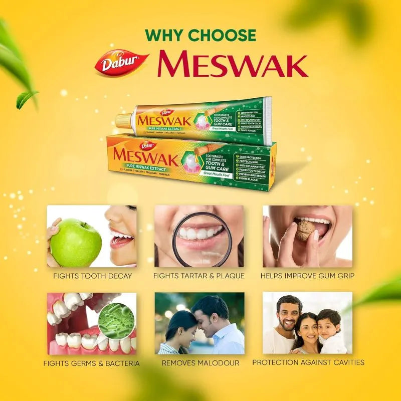 Best Before 31 August 2026 - Dabur Meswak Toothpaste - 100g-Global Food Hub