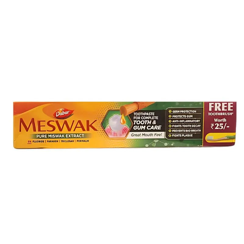 Best Before 31 August 2026 - Dabur Meswak Toothpaste - 100g-Global Food Hub