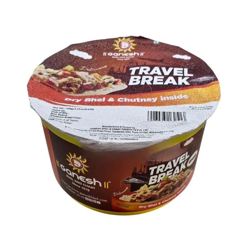 Best Before 7 August 2026 - Ganesh Travel Break Bhel - 100g-Global Food Hub