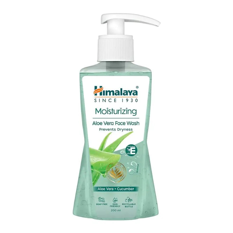 Best Before August 2026 - Himalaya Moisturizing Aloe Vera Face Wash - 200ml-Global Food Hub