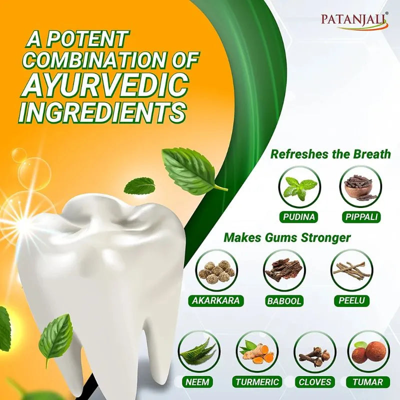 Best before 30th Sep'26 - Patanjali Toothpaste Dant Kanti - 100g-Global Food Hub