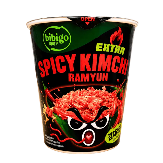 Bibigo Extra Spicy Kimchi Ramyun Cup- 98g-Global Food Hub