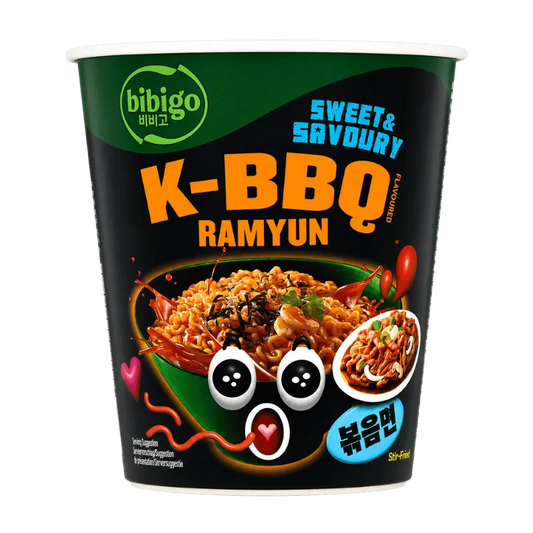 Bibigo K-BBQ Flavoured Ramyun Sweet & Savoury Cup- 98g-Global Food Hub