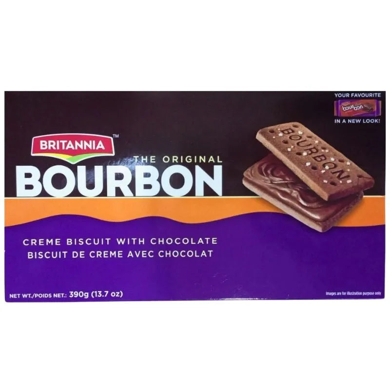 Britannia Bourbon Biscuits - 390g-Global Food Hub