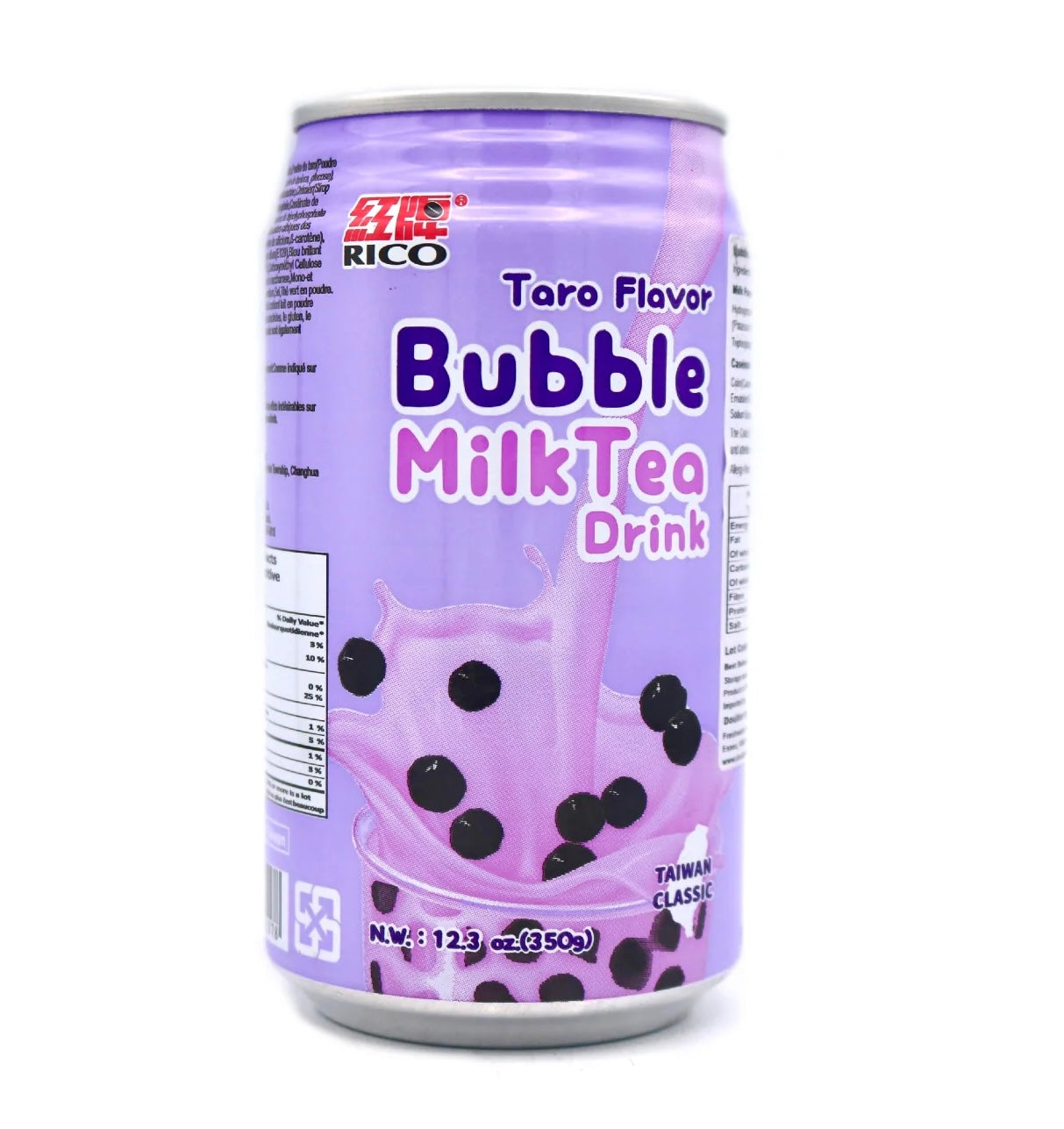 Rico Thai Bubble Taro Milk Tea/Tra Sua Tran Chau Khoai Mon 350ml