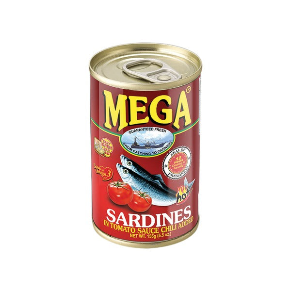 Mega Sardines in Tomato Sauce with Chili 155g