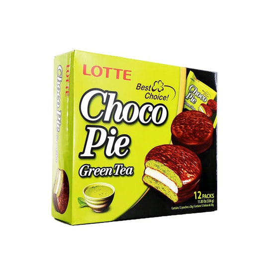 ORION Chocopie Green Tea 12 Pcs/ Chocopie Tra Xanh 12 Cai