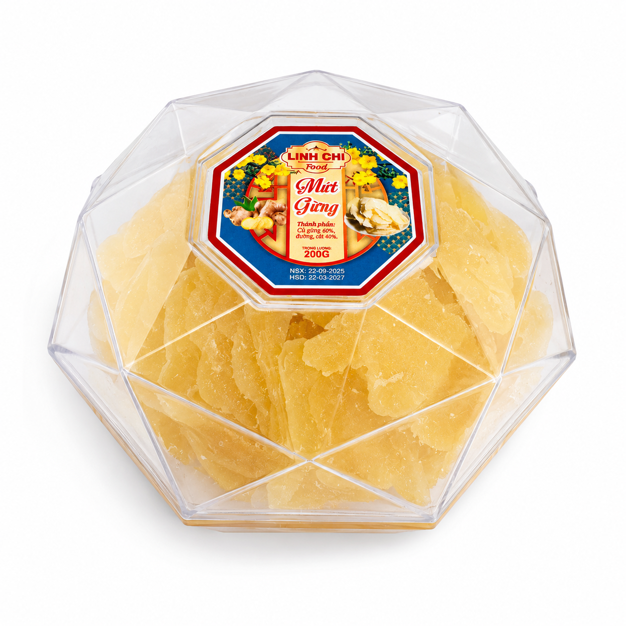 Preserved Sweet Ginger / Mut Gung 200g