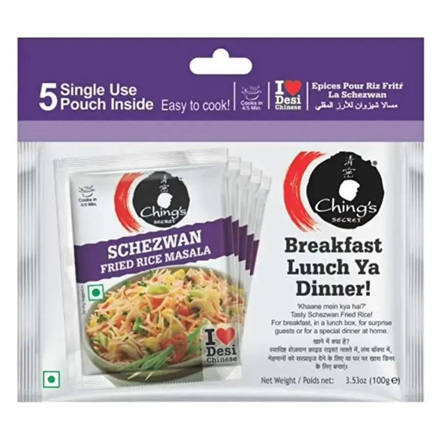 Chings Schezwan Fried Rice Masala MultiPack 5 pouches (5x20 grams)-Global Food Hub