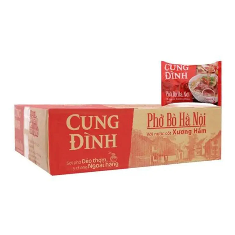 CUNG DINH Beef Rice Noodle 70g / Pho Bo (1 Box)