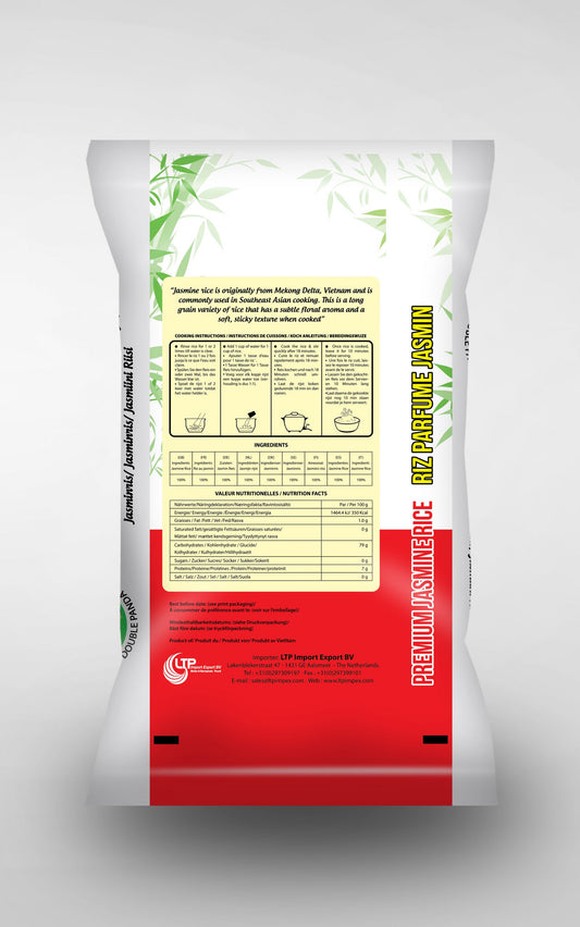 DOUBLE PANDA RED Super Jasmine Rice / Gao Thom Deo 2 Con Gau Đỏ ST24 20 kg