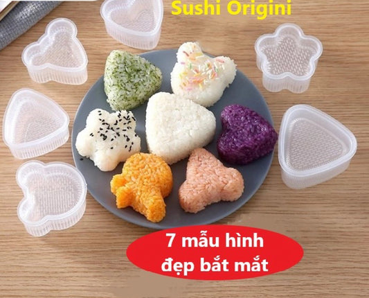 7 Sushi Molds/ Set 7 Khuon Lam Com Nam Sushi Xoi