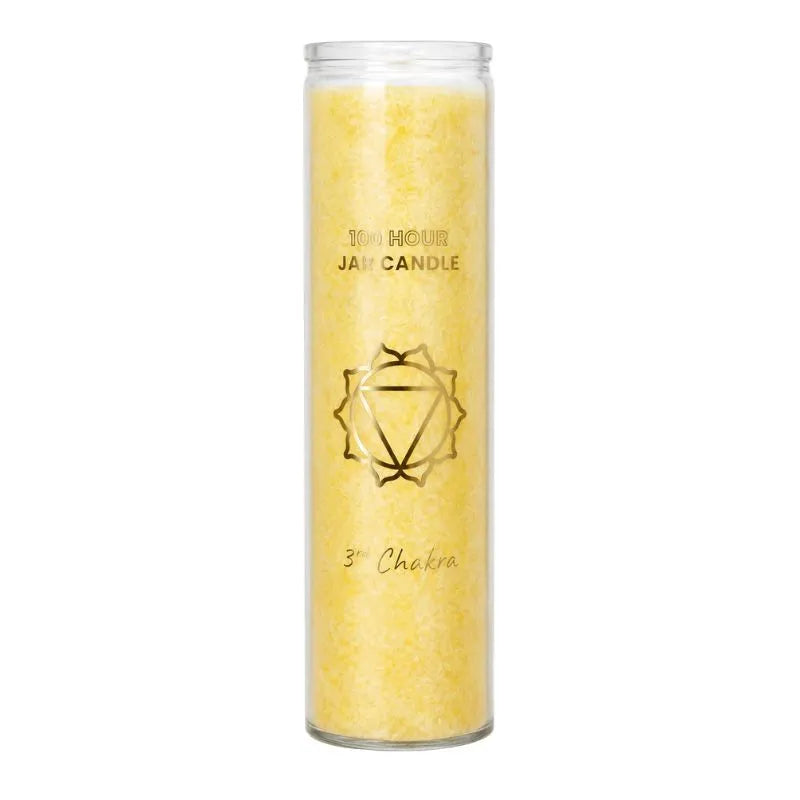 Fair Trade 3rd Chakra Stearine Candle in Glass – Yellow-Global Food Hub