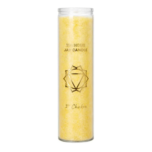 Fair Trade 3rd Chakra Stearine Candle in Glass – Yellow-Global Food Hub