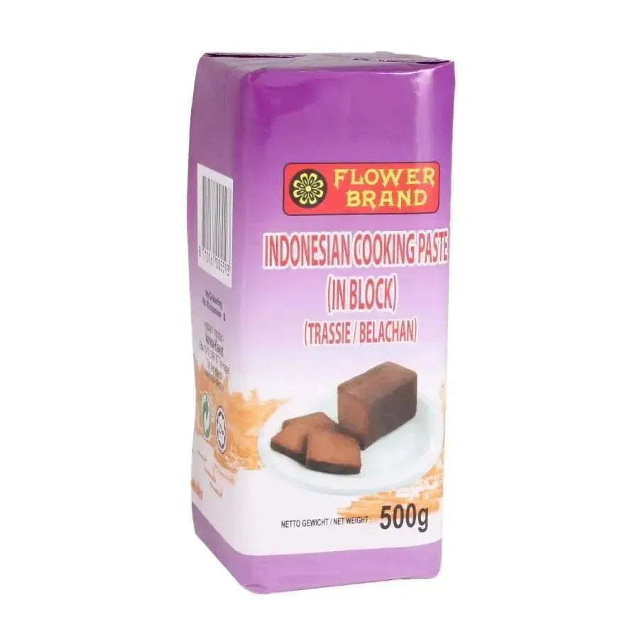 Best Before 31st March'25 Flower Brand Indonesian Cooking Paste Trassi Bakar in Block - 500g-Global Food Hub