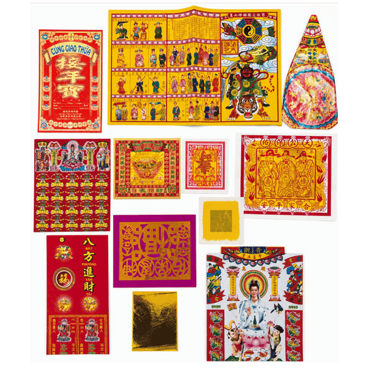 Kitchen Gods Greeting Papers/ Bo Giay Cung Giao Thua