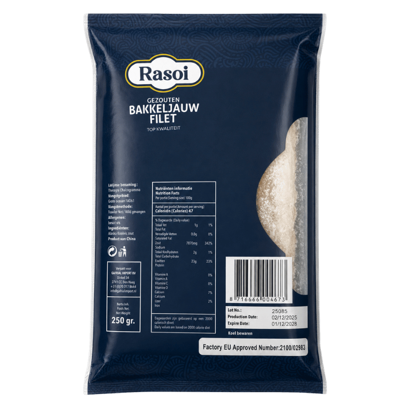 Rasoi Gezouten Bakkeljauw / Salted Bacalao Filets - 250g-Global Food Hub