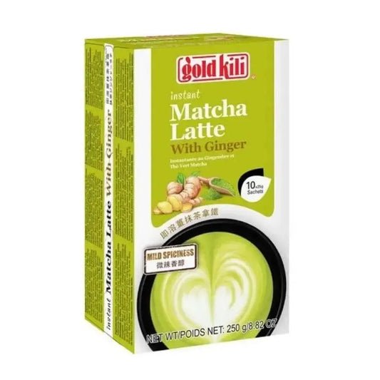 Gold Kili Instant Matcha Latte with Ginger - 250g (10x25g)-Global Food Hub