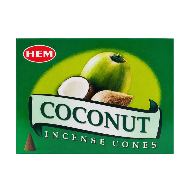 HEM Coconut Incense Cones - 10 Cones-Global Food Hub