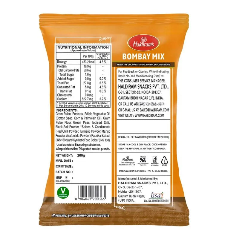 Haldiram's - Bombay Mix 200g-Global Food Hub