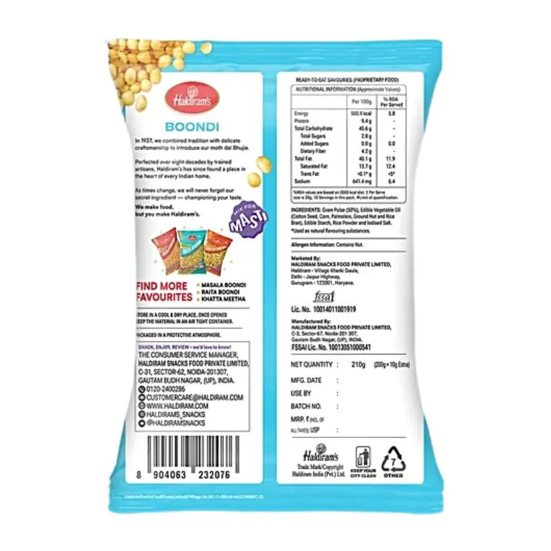 Haldiram's - Boondi 210g (Export Quality)-Global Food Hub
