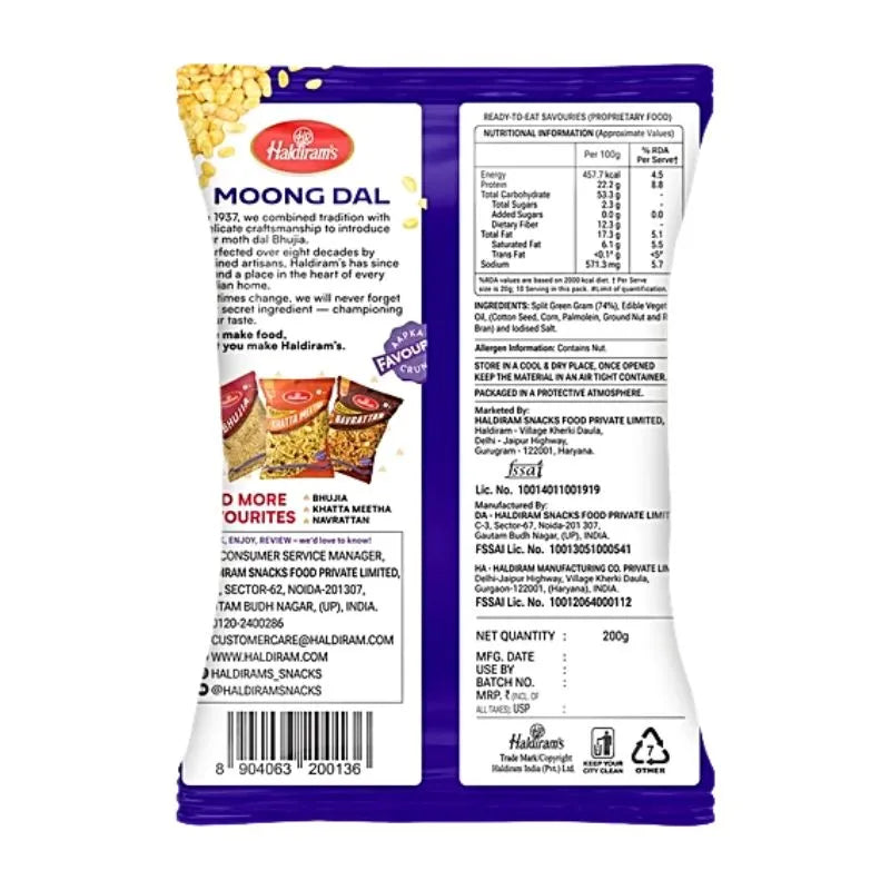 Haldiram's - Moong Dal 200g-Global Food Hub