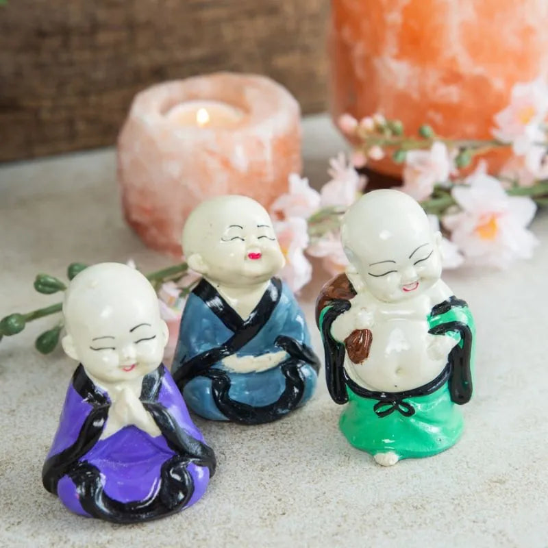 Happy Buddha Statue - Set of 3-Global Food Hub