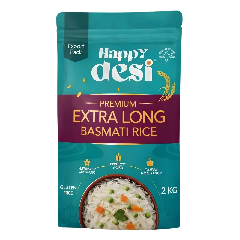Happy Desi - Extra Long Basmati Rice - 2kgs-Global Food Hub