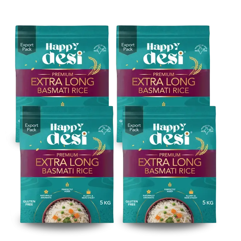 Happy Desi - Extra Long Basmati Rice - 4 x 5kgs-Global Food Hub