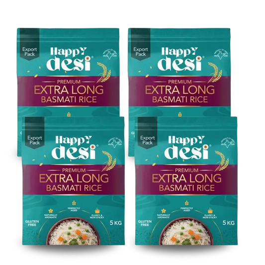 Happy Desi - Extra Long Basmati Rice - 4 x 5kgs-Global Food Hub