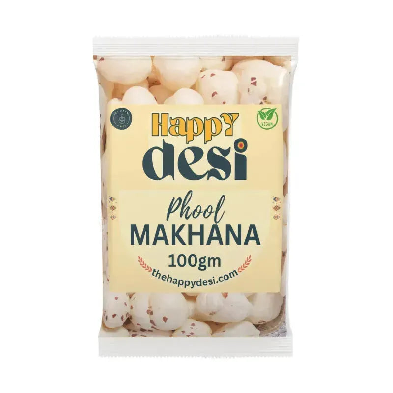 Happy Desi - Phool Makhana - 100g-Global Food Hub