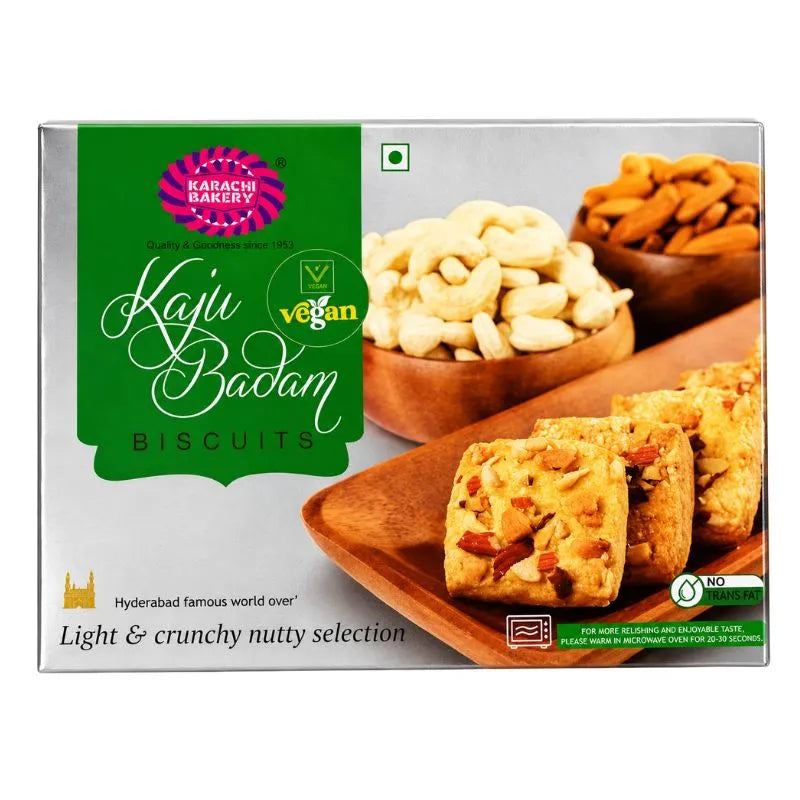 Karachi Bakery Vegan Kaju Badam Biscuits - 400g-Global Food Hub