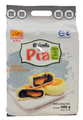 THV - Pia Cake Kim Sa Sesame 480g / Banh Pia Kim Sa Mè Đen 480g